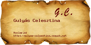 Gulyás Celesztina névjegykártya